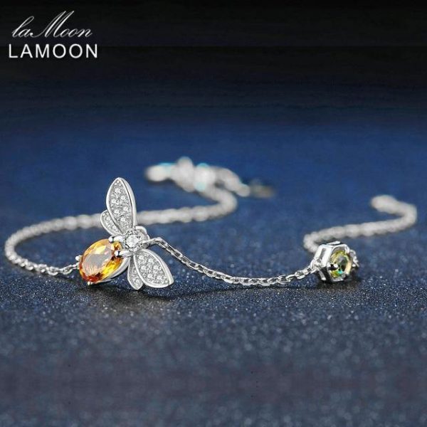 Honey Bee Charm Bracelet Citrine Gemstone For Discount - Image 3