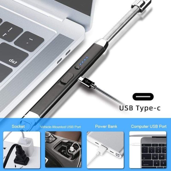 USB Rechargeable Flexible Arc Electric Lighter on Sale - Image 4