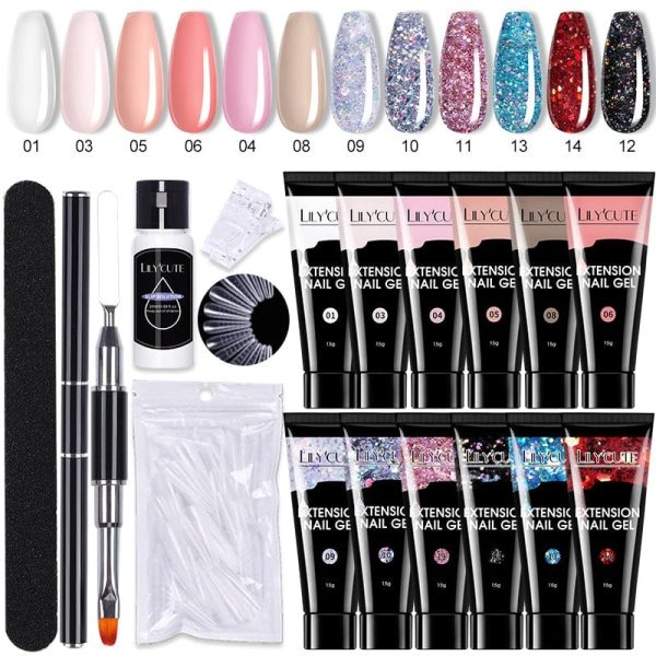 Blossom Gel French Elegance Nail Kit 15ml Quick Extension Gel Set Soak Off Formula for DIY Manicures and Nail Art Perfection Hot on Sale