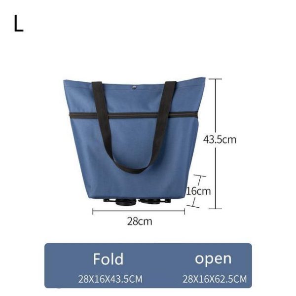 Foldable Shopping Trolley Bag with Wheels For Cheap - Image 4