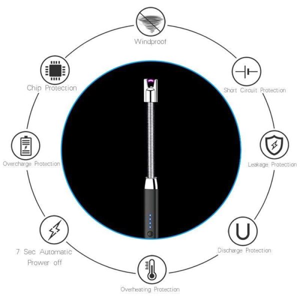 USB Rechargeable Flexible Arc Electric Lighter on Sale - Image 5