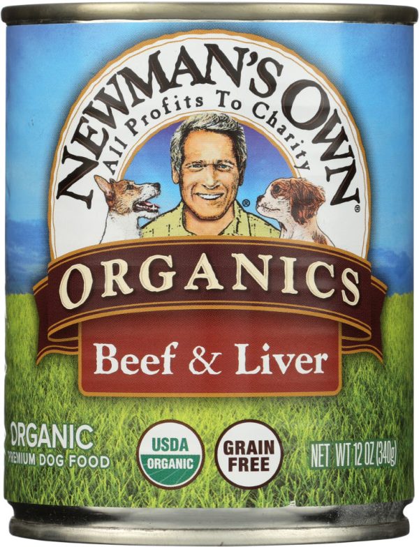 NEWMANS OWN ORGANIC: Dog Can Beef and Liver Organic, 12 oz For Sale